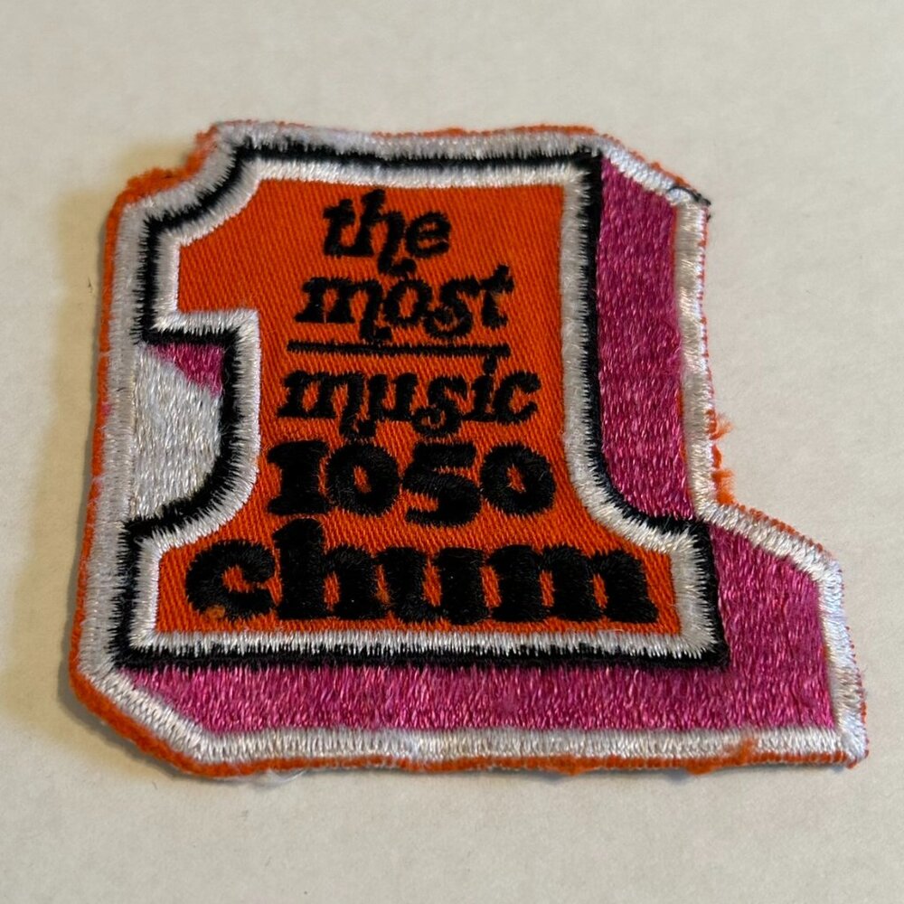 Vintage Chum 1050 radio station promotional patch